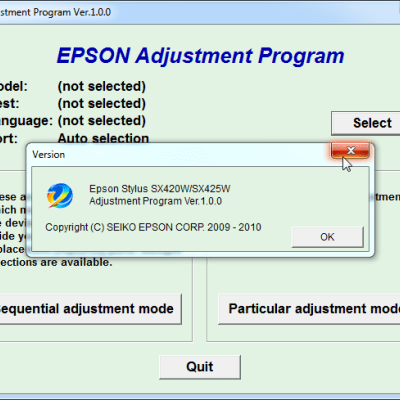 adjustment program epson stylus sx420w